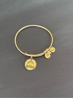 Alex and Ani Gold-Tone Disney Castle Charm Bangle Bracelet